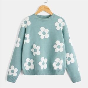 Girls floral sweater Sz XL